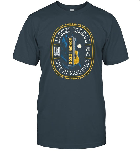 Jason Isbell Mar 20-28 2025 Live In Nashville At The Pinnacle T Shirt