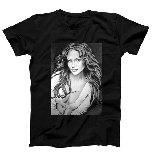 Jenifer Lopez Drawing Poster Man's T-Shirt Tee