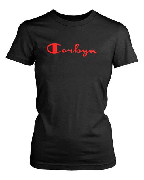 Jeremy Corbyn Parody Champ Labour Election Parody Funny Women's T-Shirt Tee