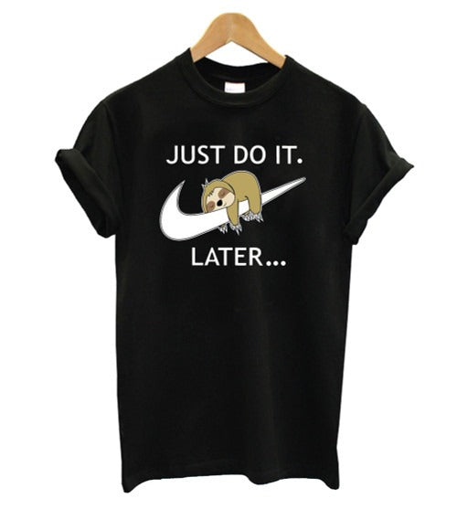 Just Do It Later Funny Sloth Man's T-Shirt Tee