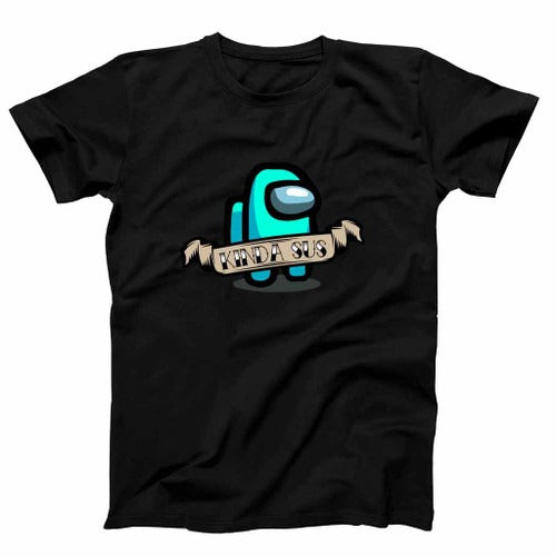 Kinda Sus Retro Cyan Crewmate Solo Racerback Man's T-Shirt Tee