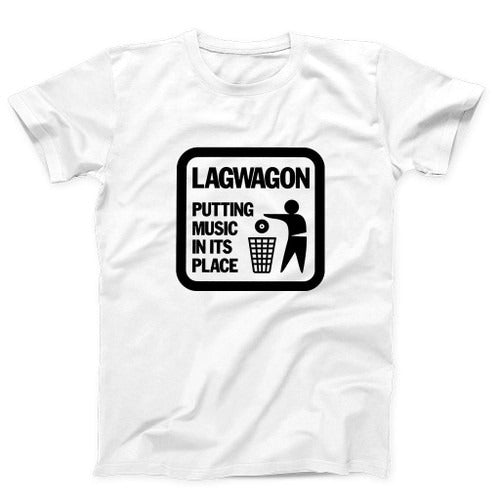 Lagwagon Californian Rock Band Putting Music In Its Place Man's T-Shirt Tee