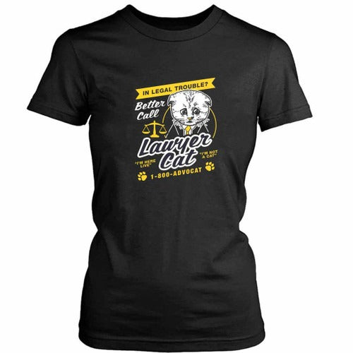 Lawyer Cat Advocat Funny Meme Women's T-Shirt Tee