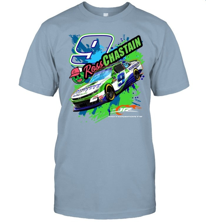 Limited 2025 Ross Chastain #9 Acceptance Insurance Heather Royal T-shirt