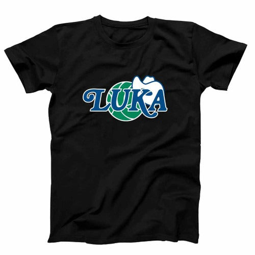 Luka Doncic Cool Retro Mavs Logo Mashup Basketball Lakers Man's T-Shirt Tee