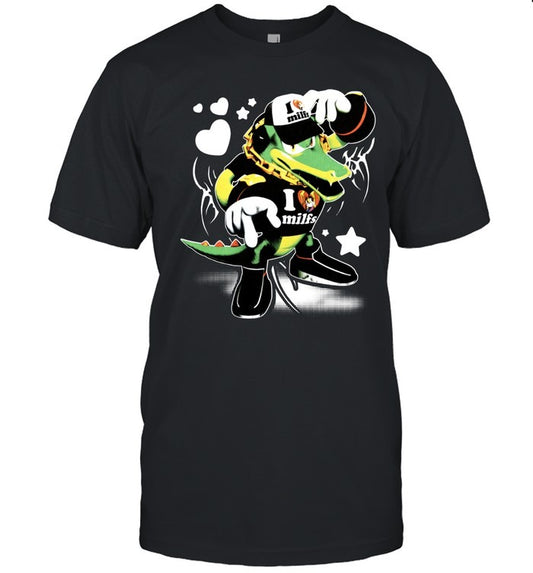 Mamono World Green Lover Black T Shirt