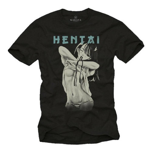 Manga Herren Anime Comic Hentai Waifu Senpai Nerd Gamer Geschenk Manner Man's T-Shirt Tee