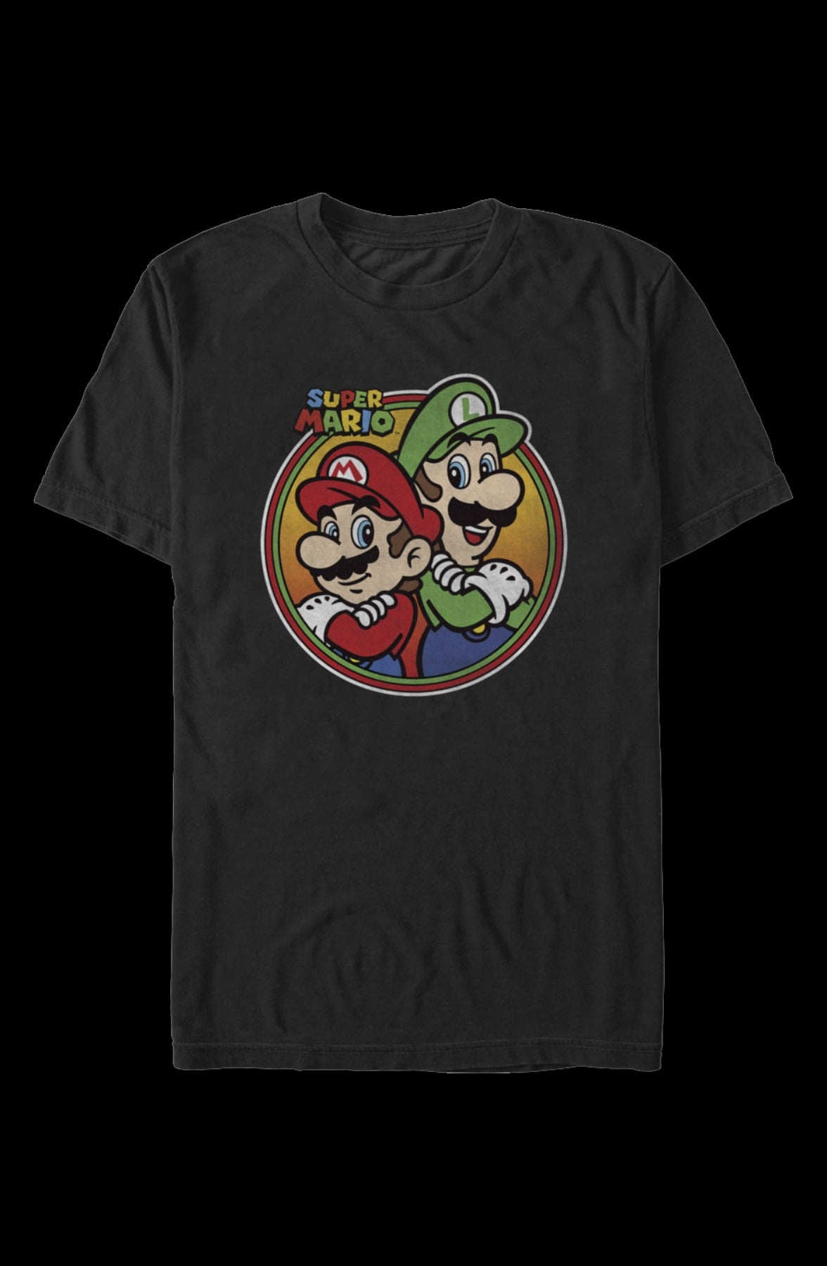 Mario & Luigi Retro Circle Super Mario Bros. T-Shirt