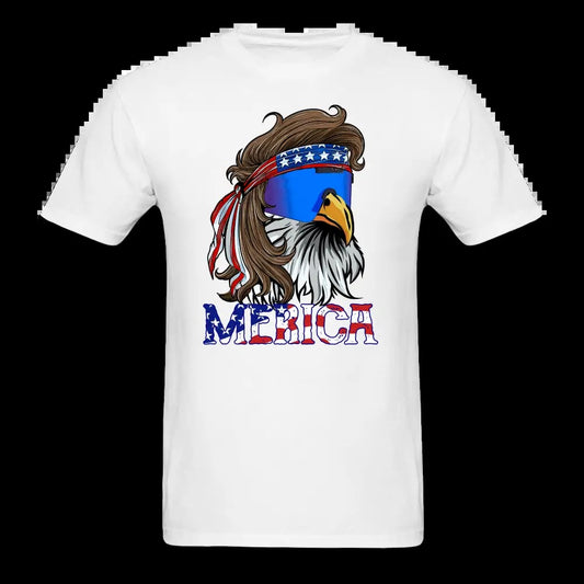 Merica Mullet Eagle Funny 4th of July T-Shirt