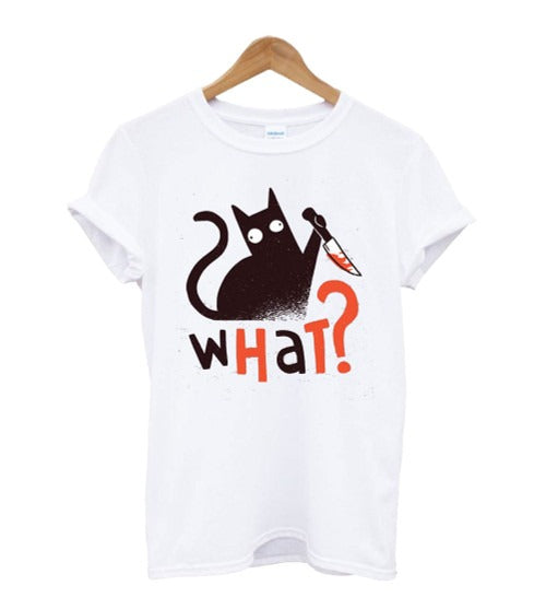 Murder Cat Funny Scary Man's T-Shirt Tee