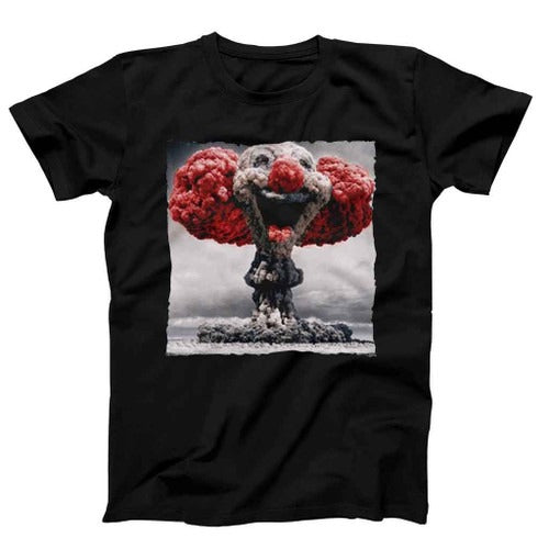 Mushroom Cloud Clown Bomb Funny Psychedelic Psycho Man's T-Shirt Tee