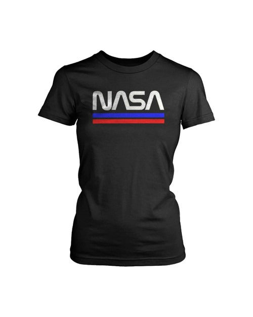 Nasa Re Embraces The Worm Retro Cool Retired Logo Women's T-Shirt Tee