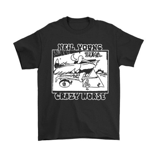 Neil Young Crazy Horse Zuma Folk Rock Retro Cool Man's T-Shirt Tee