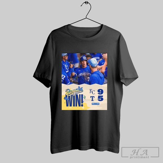 Official Kansas City Royals Baseball Mlb Win 9 5 Texas Rangers Final Score March 22 2025 T Shirt