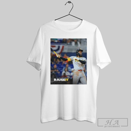 Official Poster Raised It In Miami Oneil Cruz Pittsburgh Pirates Baseball Mlb Raiseit 2025 T Shirt
