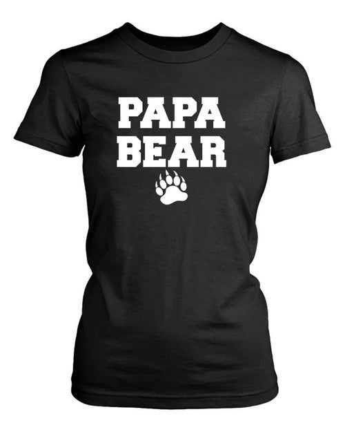 Papa Bear Funny Cute Fathers Day Gift New Dad Women's T-Shirt Tee