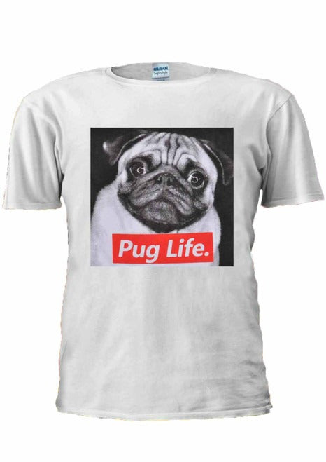 Pug Life Dog Puglife Funny Cute Swag Man's T-Shirt Tee