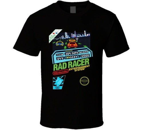 Rad Racer Nes Retro Video Game Art Man's T-Shirt Tee