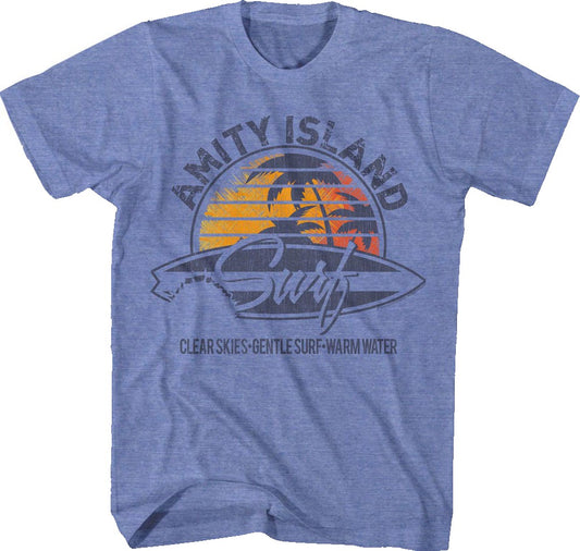 Retro Amity Island Surf Logo Jaws T-Shirt