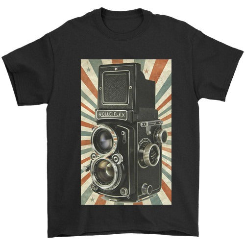 Retro Camera Photography Cool Hipster Man's T-Shirt Tee