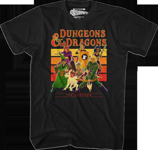 Retro Cartoon Stripes Dungeons & Dragons T-Shirt