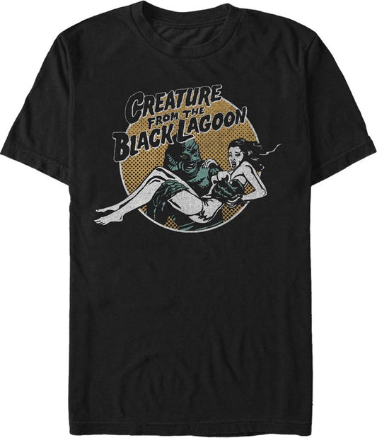 Retro Circle Creature From The Black Lagoon T-Shirt