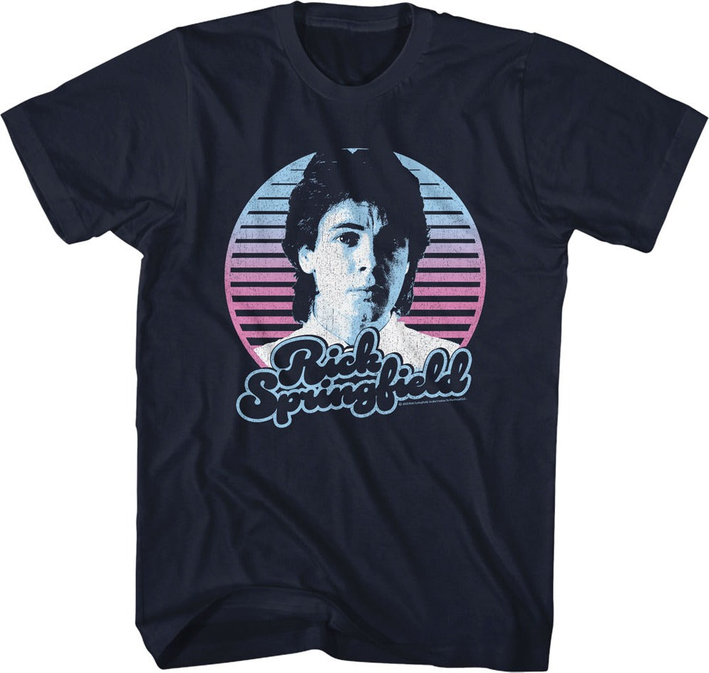 Retro Circle Rick Springfield T-Shirt