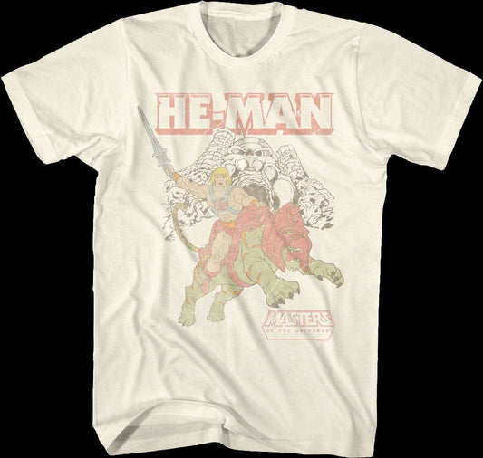 Retro He-Man & Battle Cat Masters of the Universe T-Shirt