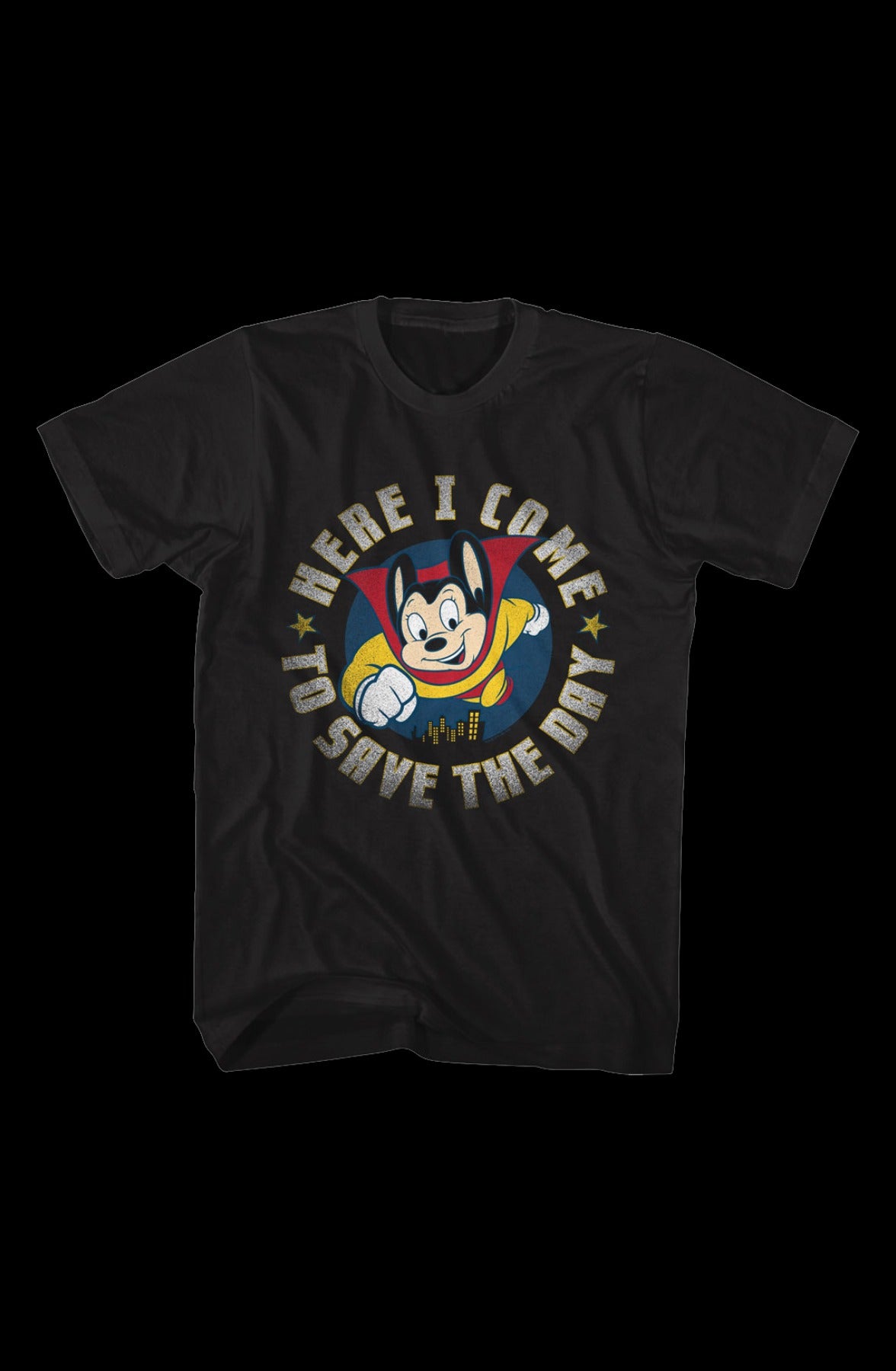 Retro Here I Come To Save The Day Mighty Mouse T-Shirt
