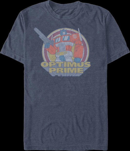 Retro Optimus Prime Action Pose Transformers T-Shirt