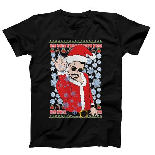 Salt Bae Santa Ugly Christmas Funny Man's T-Shirt Tee