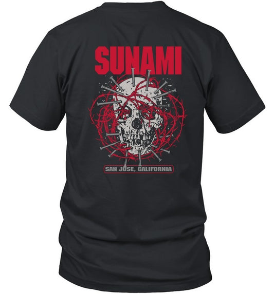 San Jose, CA Sunami Tangle Skull Limited 2025 T-Shirt