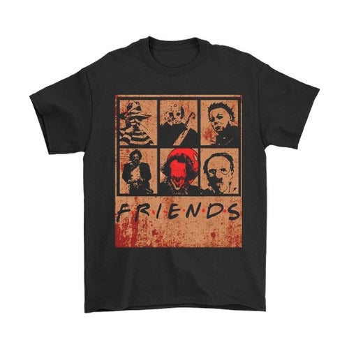 Scary Friends Horror Movie Creepy Halloween Man's T-Shirt Tee