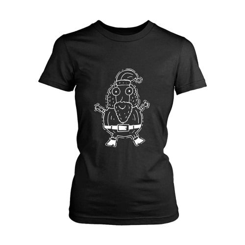 Sheep In Santas Hat Women's T-Shirt Tee