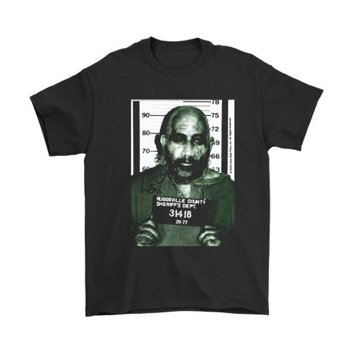 Sid Haig Signed Mugshot Captain Spaulding Man's T-Shirt Tee