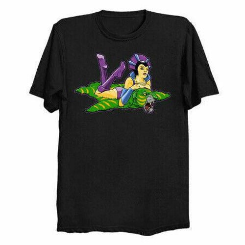 Skin Deep Evil Lyn On A Battle Cat Rug Man's T-Shirt Tee
