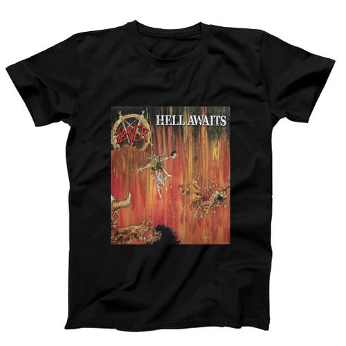 Slayer Hell Awaits Poster Man's T-Shirt Tee