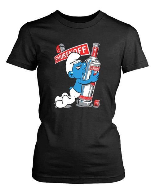 Smurfnoff Vodka Beer Funny Joke Slogan Women's T-Shirt Tee