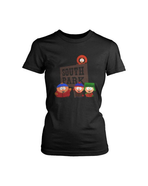 South Park Group Funny Cartoon Women's T-Shirt Tee