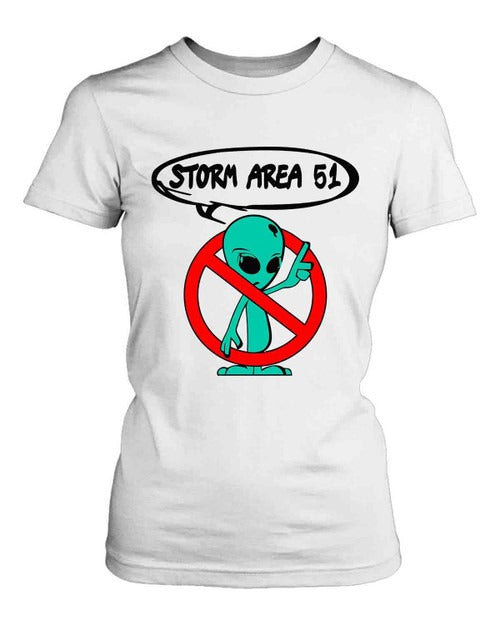 Storm Area 51 Funny Women's T-Shirt Tee
