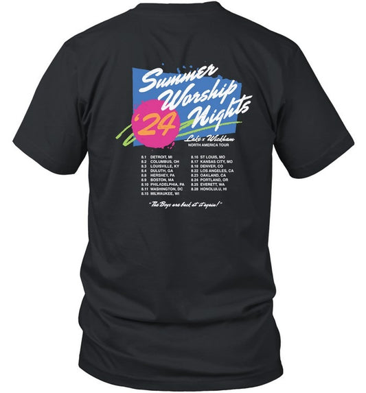 Summer Worship Nights Retro Summer Tour 2024 T Shirt
