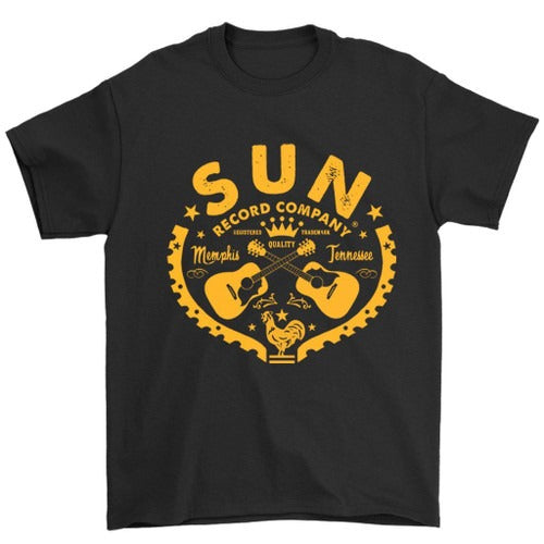 Sun Records Company Tennessee Rockabilly Logo Retro Man's T-Shirt Tee