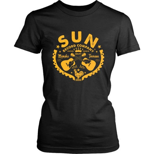Sun Records Company Tennessee Rockabilly Logo Retro Women's T-Shirt Tee