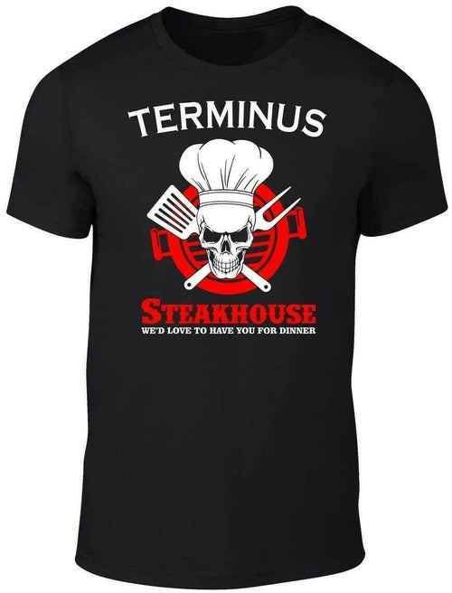 Terminus Steakhouse Funny Dead Roamers Man's T-Shirt Tee