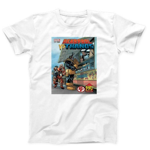 Thanos And Deadpool Funny Buy Chimichangas Man's T-Shirt Tee