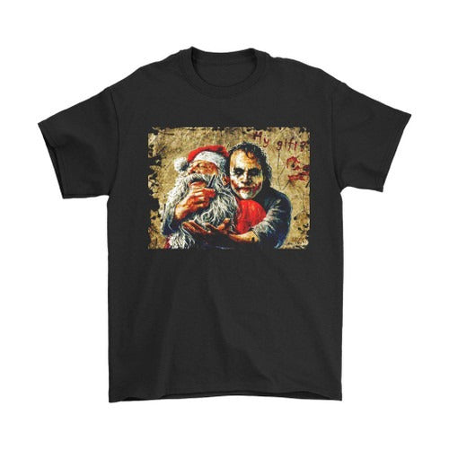 The Joker Heath Ledger Santa Claus Man's T-Shirt Tee