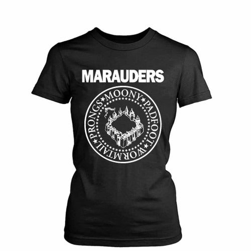 The Marauders Hogwarts Retro Music Band Logo Parody Women's T-Shirt Tee