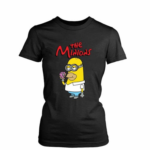 The Minions Parody Of The Simpsons And Minions Funny Women's T-Shirt Tee