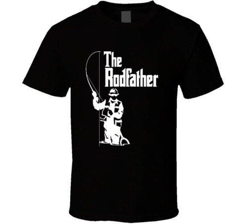 The Rodfather Funny Fishing Mafia Spoof Man's T-Shirt Tee