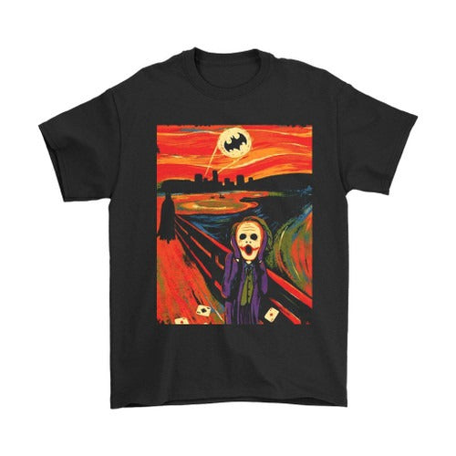 The Scream Joker Batman Heath Ledger Man's T-Shirt Tee